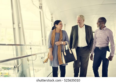 Business People Walking Together Concept