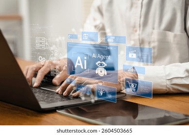 Business people who work with AI agents to analyze their business and assign tasks to the AI ​​to perform their needs, such as work, education, data analysis, sales, content creation, etc.