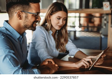 Business people work technology tablet online corporate teamwork concept. - Powered by Shutterstock