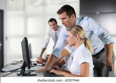 Business People Working On Computer