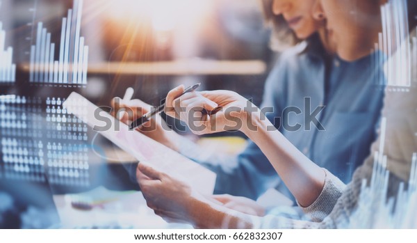 Business People Working Processyoung Coworkers Working Stock Photo ...