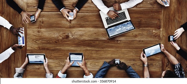 Business People Working with Technology Concept
