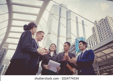 Business Peoples Congrats To Smiling Leadership Woman