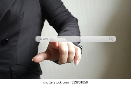 Business person touching search , vintage tone - Shutterstock ID 313901858