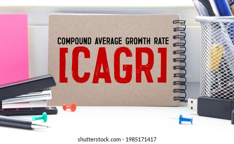 Business Photo Showes Printed Text Compound Annual Growth Rate CAGR.