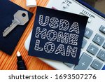 Business photo shows hand written text usda home loan