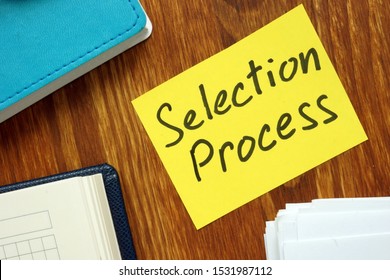 Business Photo Shows Hand Written Text Selection Process