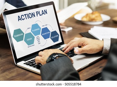 Business Plan Strategy Development Process Graphic Concept