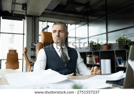 Business problem solving. Overworked business manager. Mature businessman with paperwork. Serious businessman in office. Businessman with paperwork. Business man feel serious and overworked
