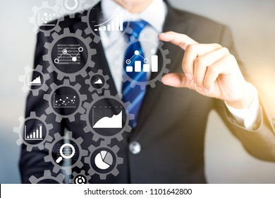 Business process data analysis concept. - Shutterstock ID 1101642800