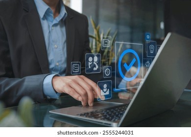 Business Professional Using Innovative Digital Interface on Laptop for Solutions

 - Powered by Shutterstock - Get 15% off with code: PIKWIZARD15