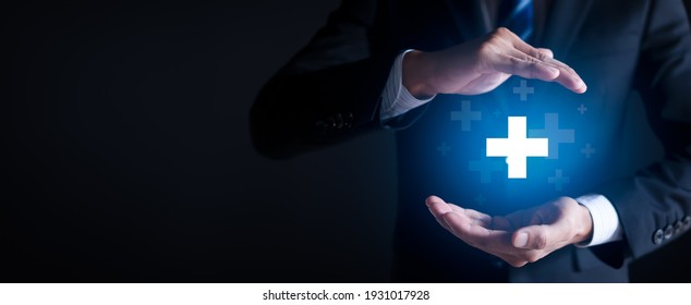 Business for Profit, Benefit, health insurance, Development and growth concepts. Represented by a plus sign with copy space - Shutterstock ID 1931017928