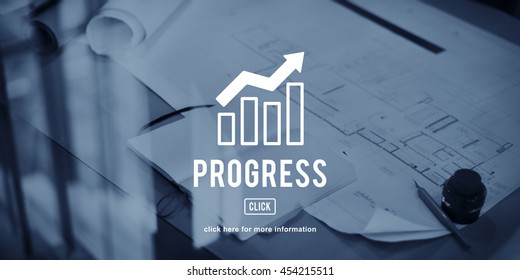 Business Progress Report Graph Concept