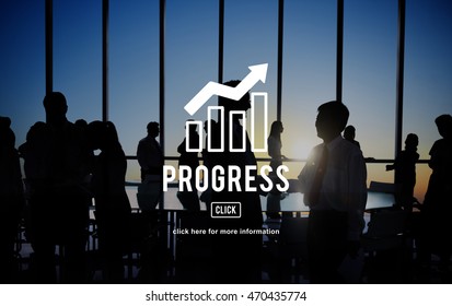 Business Progress Report Graph Concept