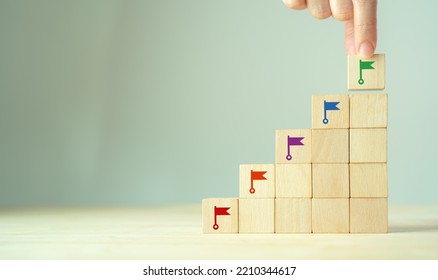 Business and project timeline. Options, steps or processes. Planning, market study process, idea to venture, new product development, product roadmap, product launching. Company milestones timeline. - Shutterstock ID 2210344617