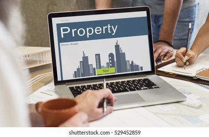 Business Property Mortgage Rent Concept