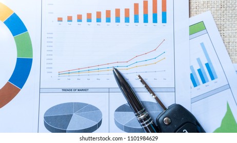 business report statement with graph and data analysis