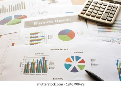 Business Reports That Made Graphs Including Stock Photo 1248790492 ...