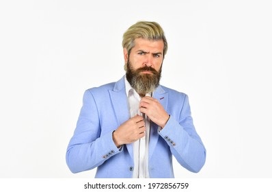 Business Reputation. Formal Style. Handsome Businessman. Serious Bearded Man. Law Office. Businessman Formal Suit. Leadership Concept. Good Looking Ceo. Office Worker. Businessman Lifestyle