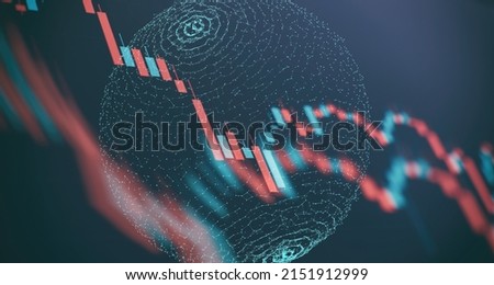 Business statistics and Analytics value . Abstract glowing forex chart interface background. Investment, trade, stock, finance and analysis concept.