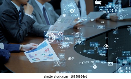 Business strategy concept. Group of businessperson in office. - Shutterstock ID 1895898466