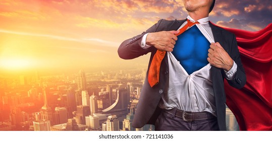 Business Superhero. Mixed media