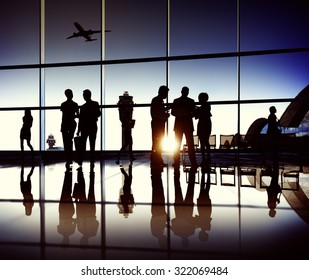 Business Team Airport Journey Travel Concept