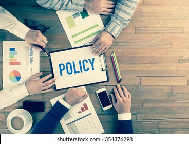 Business Team Concept: POLICY