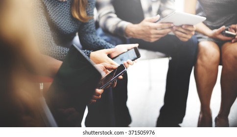 Business Team Digital Device Technology Connecting Concept - Shutterstock ID 371505976