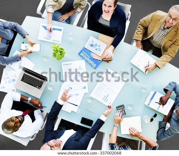 Business Team Discussion Meeting Analysing Concept Stock Photo ...