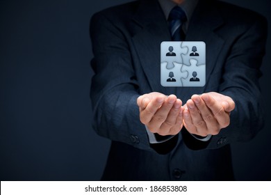 Business team, human resources cooperation, connection and unity concepts. Good team fit together like puzzle pieces. - Powered by Shutterstock