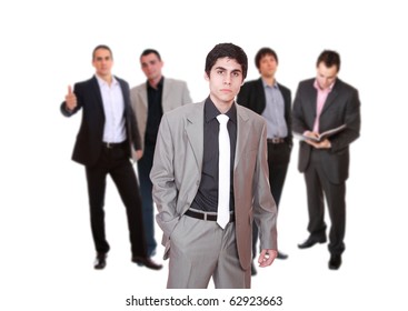 Business team isolated on white background - Shutterstock ID 62923663