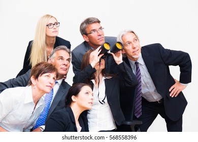 Business Team Looking In The Same Direction