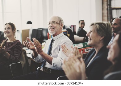 Business Team Meeting Achievement Applause Concept