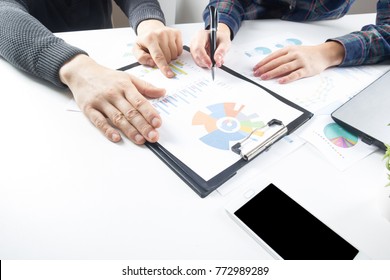 Business team meeting present.professional investor working with new startup project. Finance managers task. - Shutterstock ID 772989289
