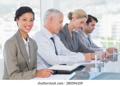 Business Team Taking Notes During Conference Stock Photo 280396109 ...