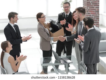 Business Team Welcomes The New Employee With Applause