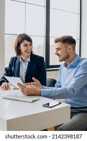 Business Team Working In Office And Discussing Job Issues