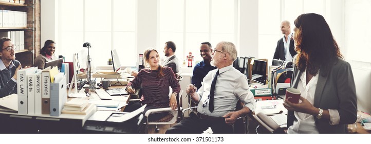 Business Team Working Office Worker Concept - Shutterstock ID 371501173