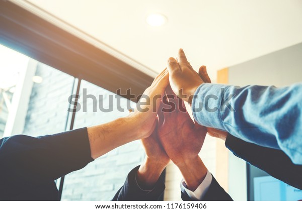 Business Teamwork Joining Hands Team Spirit Stock Photo - 