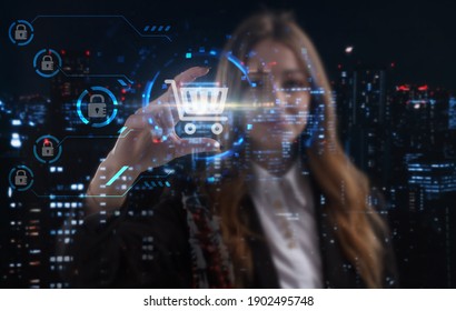 Business, technology, internet and network concept. Young businessman thinks over the steps for successful growth:  - Shutterstock ID 1902495748