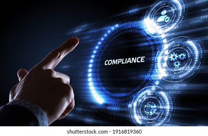 Business, Technology, Internet And Network Concept. Compliance Rules Law Regulation Policy.