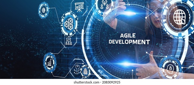 Business, Technology, Internet And Network Concept. Agile Software Development.