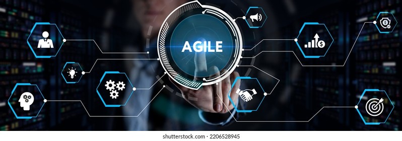 Business, Technology, Internet and network concept. Agile Software Development. - Shutterstock ID 2206528945