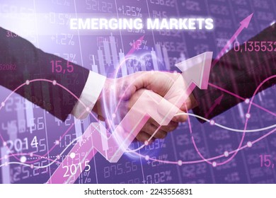 Business, Technology, Internet and network concept. Financial Graph. Stock Market chart. Forex Investment: Emerging markets - Shutterstock ID 2243556831