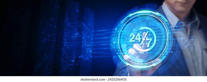 Business, Technology, Internet and network concept. Technical Support Center customer service.