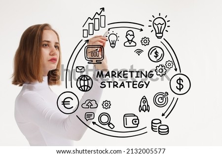 Business, Technology, Internet and network concept. Digital Marketing content planning advertising strategy concept
