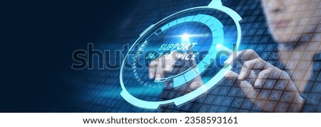 Business, Technology, Internet and network concept. Technical Support Center customer service.