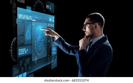 Business Technology People Concept Businessman Suit Stock Photo 