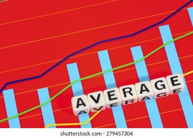 Business Term With Climbing Chart / Graph - Average